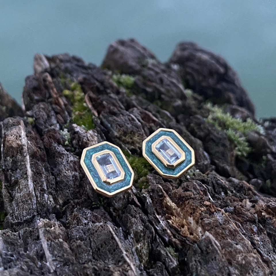 Boucles d'oreilles Haute auRa Topaze