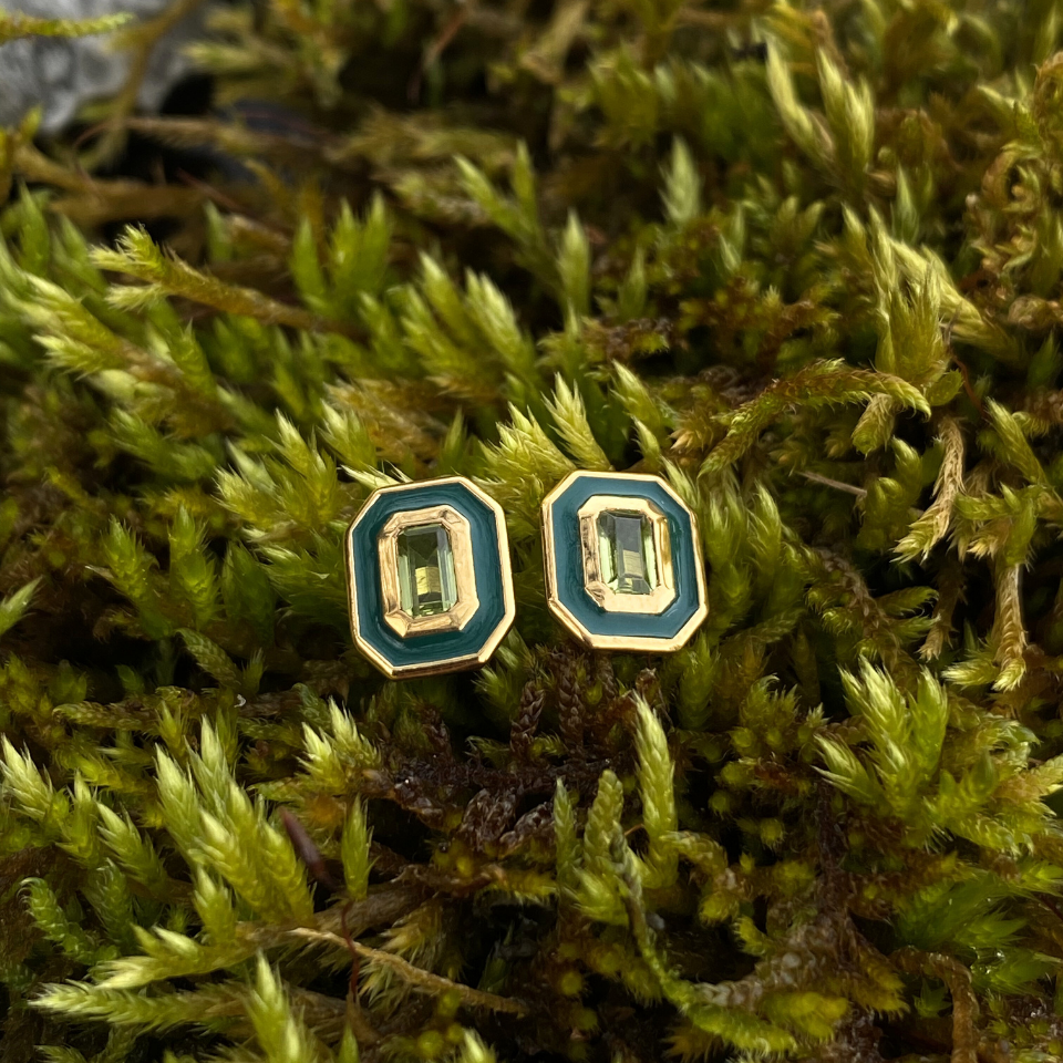 Boucles d'oreilles Haute auRa Péridot