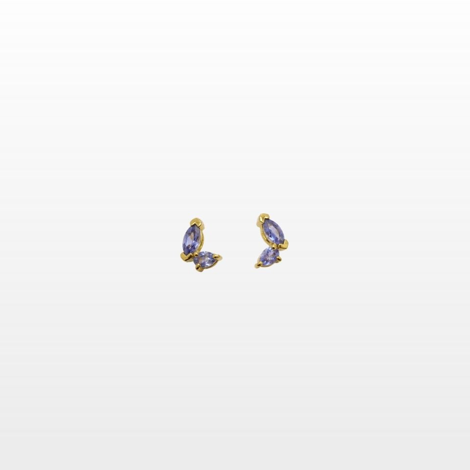 Boucles d'oreilles Lotus Éclosion Tanzanite