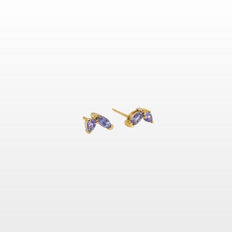 Boucles d'oreilles Lotus Éclosion Tanzanite