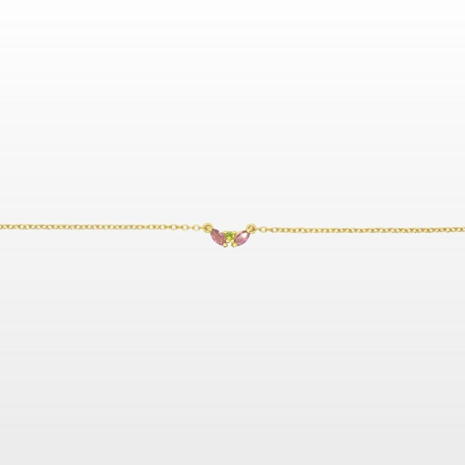 Bracelet Lotus Pétales Tourmaline