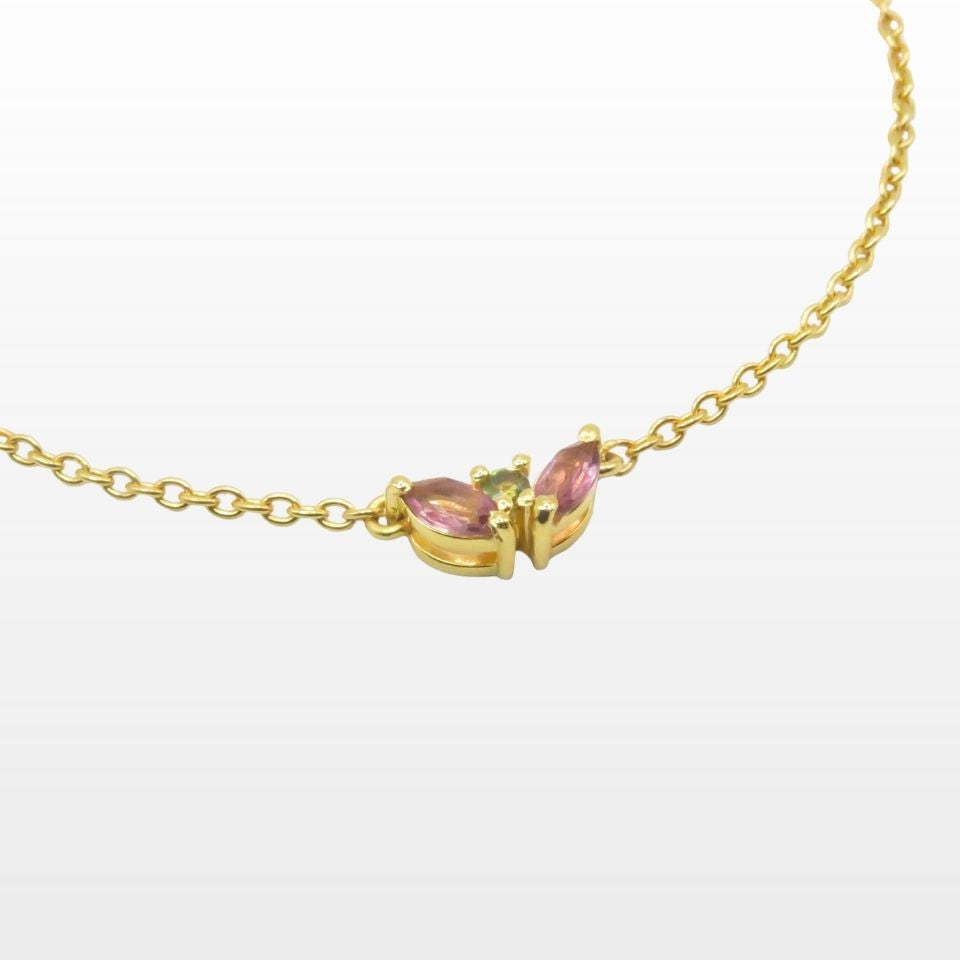 Bracelet Lotus Pétales Tourmaline