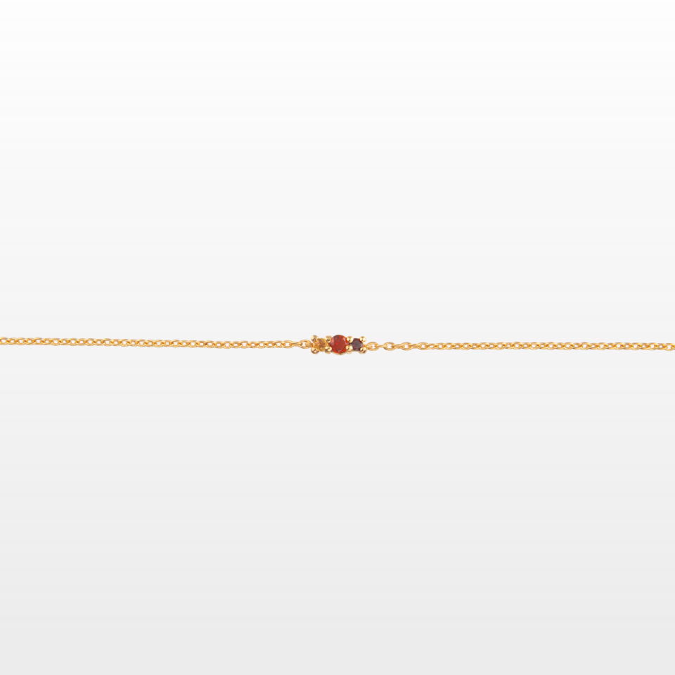 Bracelet Oraune Trio Citrine et Grenat