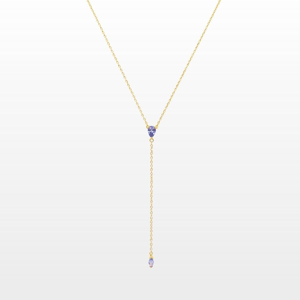 Collier Pendant Lotus Eclosion Tanzanite