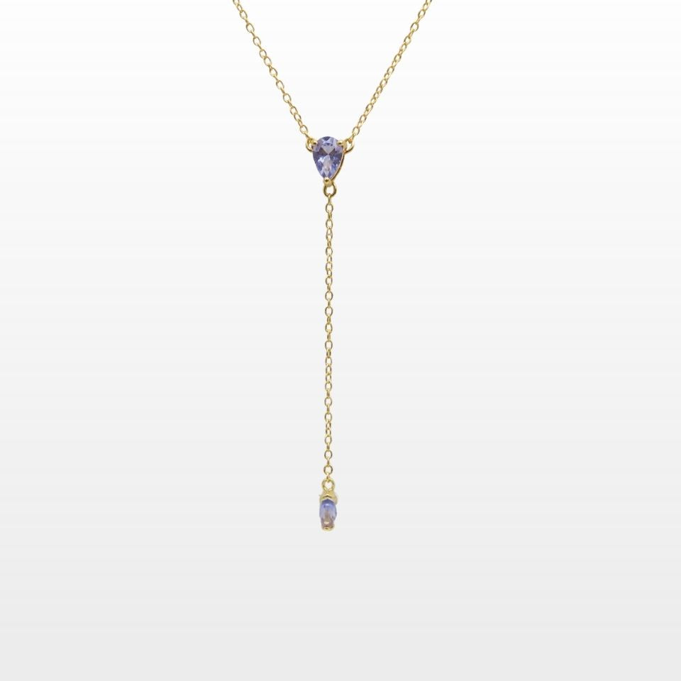 Collier Pendant Lotus Eclosion Tanzanite