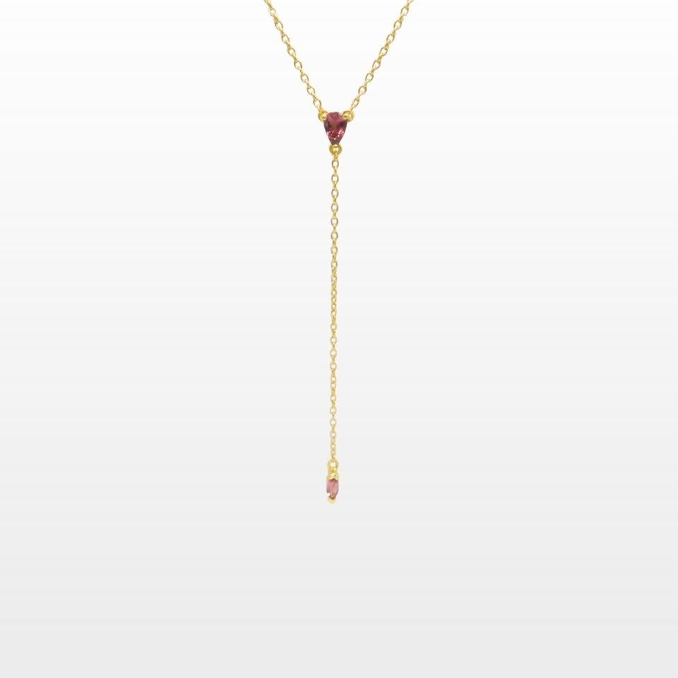 Collier Pendant Lotus Eclosion Tourmaline
