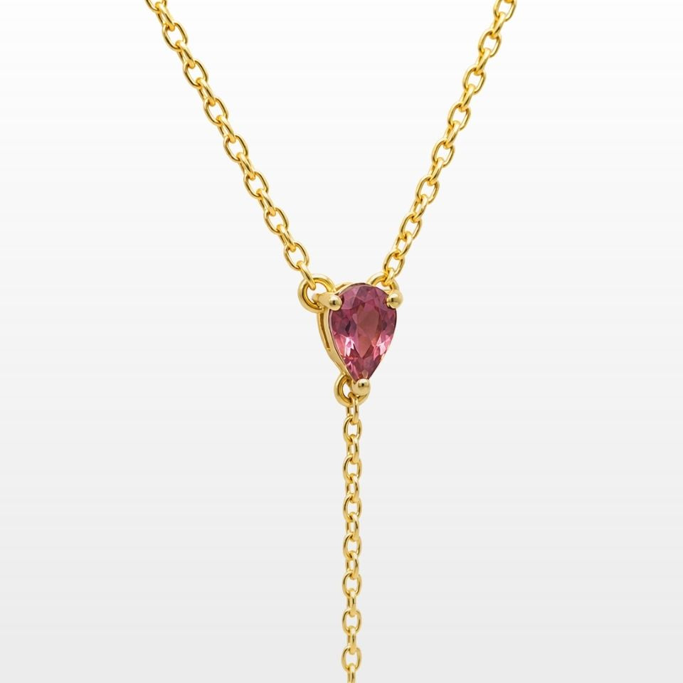 Collier Pendant Lotus Eclosion Tourmaline
